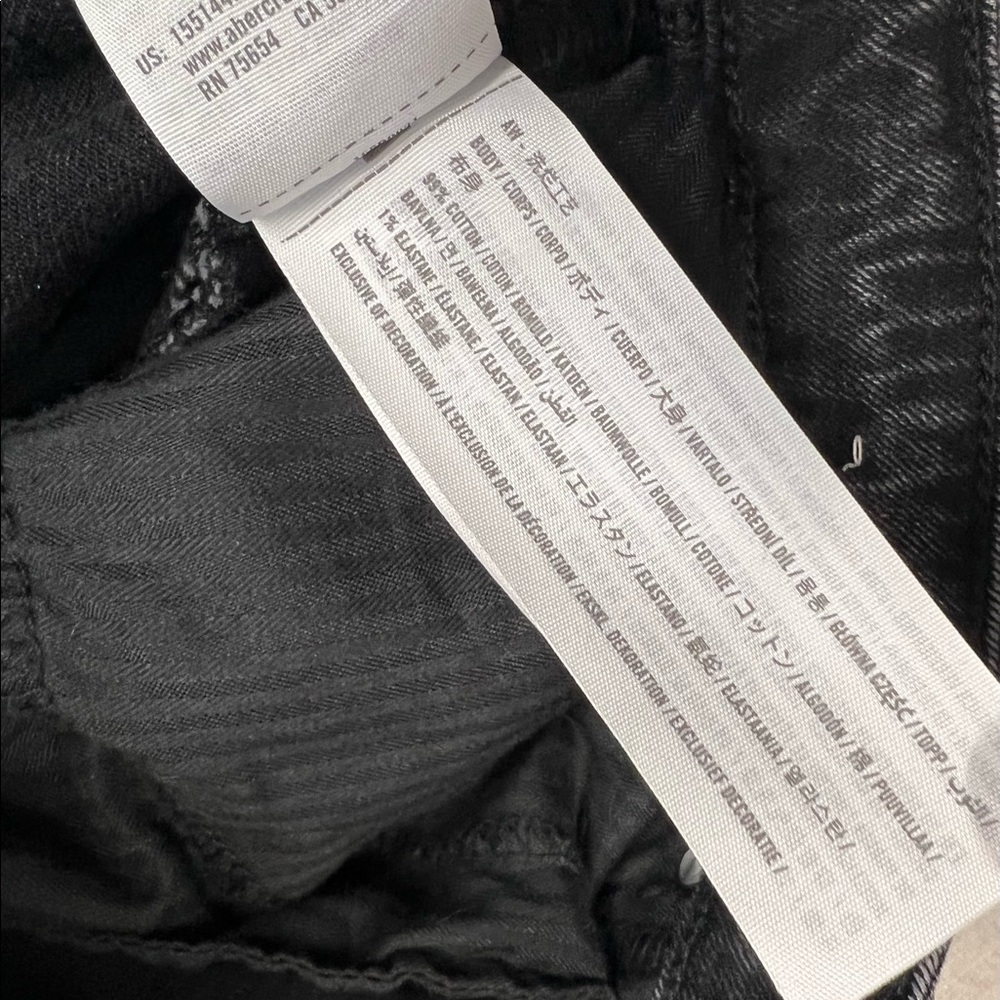 NWOT Abercrombie & Fitch The Skinny High Rise Curve Love Black 34/18 Long Jeans - Picture 6 of 8